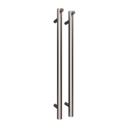 Polo 1100mm Vertical Heated Towel Bar (40 Watts) - Brushed Nickel