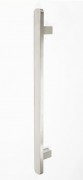 CODE PURE SQUARE - SINGLE VERTICAL HEATED TOWEL RAIL - 12V/16.8W - 850MM - BRUSHED NICKEL