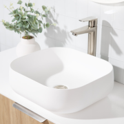 QUADRA 420X380 GLOSS WHITE- ATHENITE BASIN - NO TAPHOLE