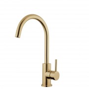 Reef Gooseneck Sink Mixer (304 SS) Brushed Brass (PVD)