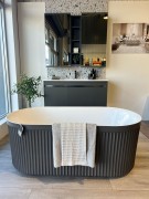 Riada Freestanding Bath 1500x750 Slate Grey