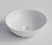 VILLA SOLID/SUR ROUND VESSEL BASIN - 390X125H - GLOSS WH