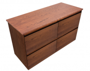 1200 Ravani Cabinet (4 Drawer) Matching Timber Top - Specify Colour