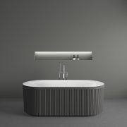 Riada Freestanding Bath 1500x750 Slate Grey