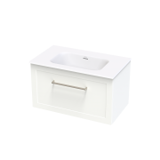 ARRAY OSLO SERIFOS 800 SINGLE DRAWER WITH INTERNAL DRAWER WHITE SATIN