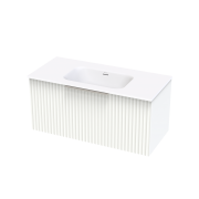 ARRAY RIADA SERIFOS 1000 SINGLE DRAWER WITH INTERNAL DRAWER WHITE SATIN