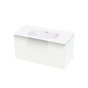 ARRAY RIADA SERIFOS 900 SINGLE DRAWER WITH INTERNAL DRAWER WHITE SATIN