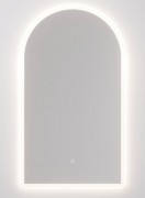 SOLACE LED CHROME BUTTON DEMISTER MIRROR - OVAL - 500X1050MM