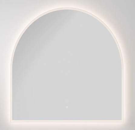 SOLACE LED TOUCH BUTTON DEMISTER MIRROR - ARCH - 850X950MM