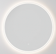 SOLACE LED TOUCH BUTTON DEMISTER MIRROR - ROUND - 1100MM