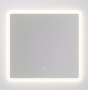 SOLACE LED CHROME BUTTON DEMISTER MIRROR - RECTANGULAR - 800X750MM