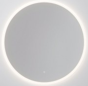 SOLACE LED CHROME BUTTON DEMISTER MIRROR - ROUND - 1050MM