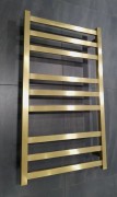 CODE PURE SQUARE - HEATED TOWEL RAIL 240V/98W - 900HX650W - BRUSHED BRASS