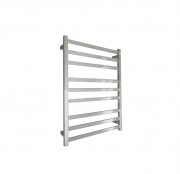 CODE PURE SQUARE - HEATED TOWEL RAIL 240V/98W - 900HX650W - BRUSHED STAINLESS