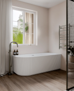 PIPER ACRYLIC CORNER BATH - RH - 1670X790X600 - MAT WHITE