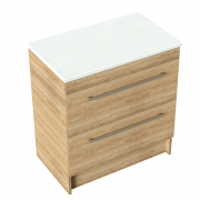 750 Skye Floor Standing Vanity (2 Drawer) - Specify Colour & Select Slab Top