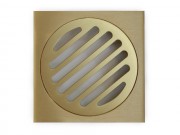 ALLPROOF 100MM SQUARE BRUSHED BRASS GRATE