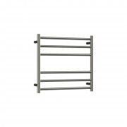 CODE FLOW ROUND - HEATED TOWEL RAIL 240V/65W - 600HX650W - BRUSHED NICKEL