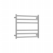 CODE FLOW ROUND - HEATED TOWEL RAIL 240V/65W - 600HX650W - BRUSHED STAINLESS