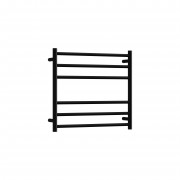 CODE FLOW ROUND - HEATED TOWEL RAIL 240V/65W - 600HX650W - BLACK