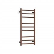 CODE FLOW ROUND - HEATED TOWEL RAIL 240V/65W - 900HX400W - BRUSHED COPPER