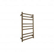 CODE FLOW ROUND - HEATED TOWEL RAIL 240V/74W - 900HX500W - AGED BRASS