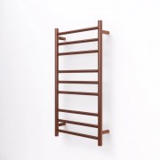 CODE FLOW ROUND - HEATED TOWEL RAIL 240V/74W - 900HX500W - BRUSHED COPPER