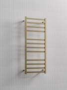 CODE PURE SQUARE - HEATED TOWEL RAIL 240V/98W - 1200HX500W - BRUSHED BRASS