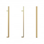 TITAN 900MM SQUARE VERTICAL HEATED TOWEL RAIL (20 WATTS) - BRUSHED BRASS