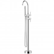 VODA FLOOR MOUNT BATH FILLER, MIXER & HAND SHOWER CHROME