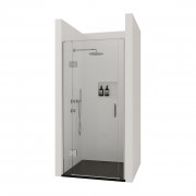 Verve CHARCOAL 3 Wall 1000x1000 Barn Door Slider