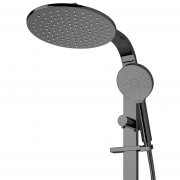 ECLIPSE DOUBLE HEAD SHOWER (ROUND) MIRRORED BLACK (PVD)