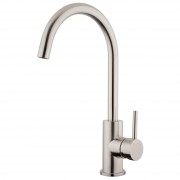 EcoMinimal Gooseneck Sink Mixer (304 SS) Brushed Stainless
