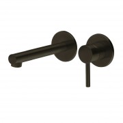 EcoMinimal Wall Mounted Basin Mixer Matte Black