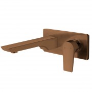 OLYMPIA WALL MOUNTED BASIN MIXER BRUSHED COPPER (PVD)