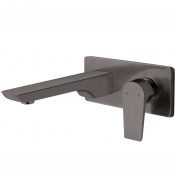 OLYMPIA WALL MOUNTED BASIN MIXER BRUSHED GUNMETAL (PVD)