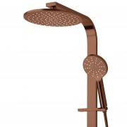 OLYMPIA DOUBLE HEAD SHOWER (ROUND) BRUSHED COPPER (PVD)