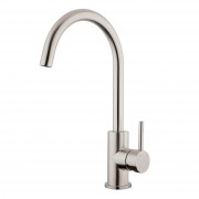 STAINLESS GOOSENECK MINIMAL SINK MIXER - CS BRUSHED STAINLESS