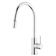 VODA GOOSENECK PULLOUT SINK MIXER - CS CHROME