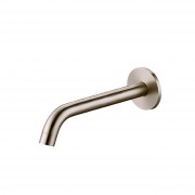 STAINLESS MINIMAL BATH SPOUT REACH 225MM BRUSHED STAINLESS