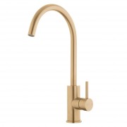 STORM GOOSENECK SINK MIXER - CS BRUSHED BRASS (PVD)