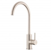 STORM GOOSENECK SINK MIXER - CS BRUSHED STAINLESS