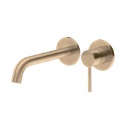 STORM WALL MOUNTED BASIN MIXER BRUSHED BRASS (PVD)