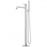 FLOOR MOUNTED BATH MIXER W/ HAND SHOWER - CHROME