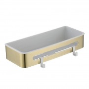 VERSA RECTANGLE BASKET - 290X120D - BRUSHED BRASS