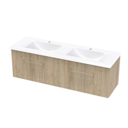 ARRAY OSLO WAVE 1500DB SINGLE DRAWER WITH INTERNAL DRAWER RANFURLY OAK