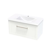 ARRAY OSLO WAVE 900 SINGLE DRAWER WHITE SATIN