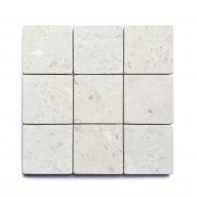 Classic White Limestone Tumbled Mosaic 304 x 304