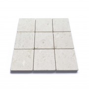 Classic White Limestone Tumbled Mosaic 304 x 304