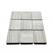 Classic White Wood Tumbled Mosaic 304 x 304
